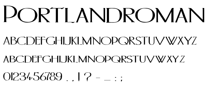 PortlandRoman Bold font